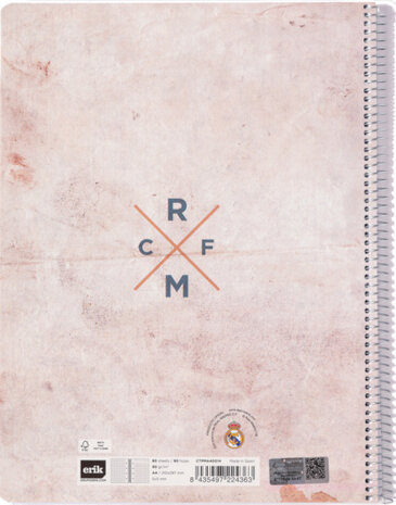 schrijfblok geruit 5 mm A4 papier lichtbruin
