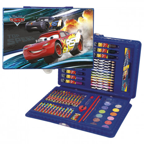 kleurset Cars jongens 31 x 21,5 blauw 68-delig