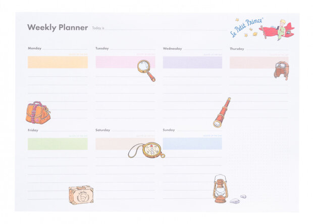 weekplanner Le Petit Prince A4 wit 54 vellen