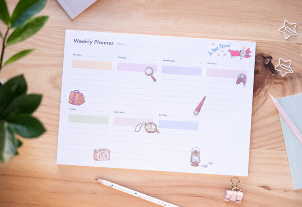 weekplanner Le Petit Prince A4 wit 54 vellen