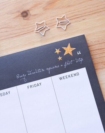scheurkalender Glitter Gold A3 zwart 54 pagina&#039;s
