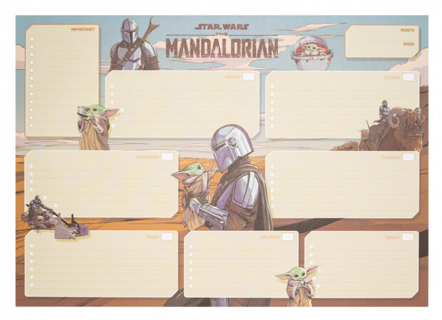 scheurkalender The Mandalorian A3 bruin 54 pagina&#039;s