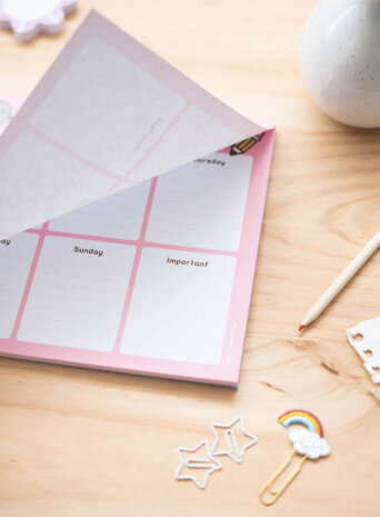 scheurkalender Pusheen A4 roze/wit 54 pagina&#039;s