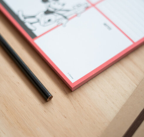 scheurkalender Mickey Mouse A4 rood/wit 54 pagina&#039;s