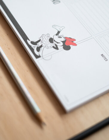 scheurkalender Minnie Mouse A4 zwart/wit 54 pagina&#039;s