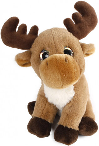 knuffeleland junior 23 x 31 cm pluche bruin/wit