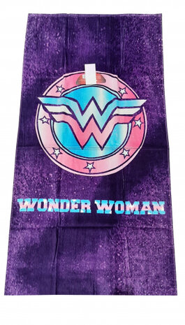 badlaken Wonder Woman 70 x 140 cm katoen paars