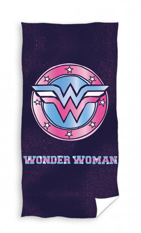 badlaken Wonder Woman 70 x 140 cm katoen paars