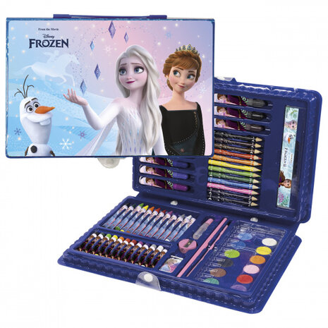 kleurset Frozen meisjes 31 x 21,5 cm blauw 68-delig