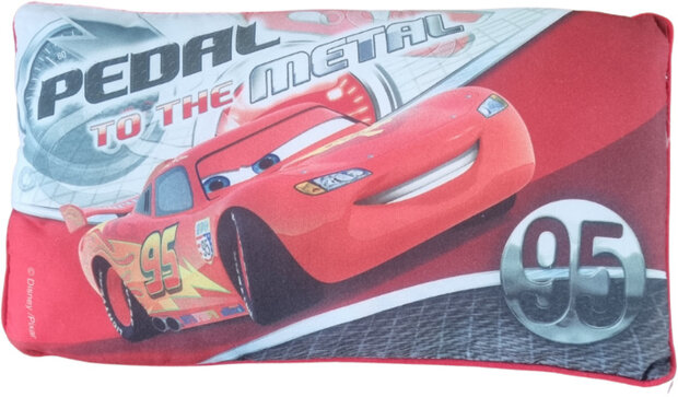kussen Cars junior 35 x 20 cm polyester rood/grijs