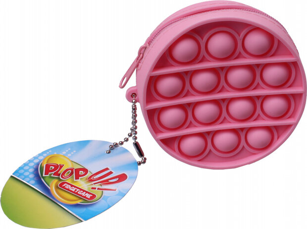 portemonnee fidget rond meisjes 8 x 3,5 cm roze