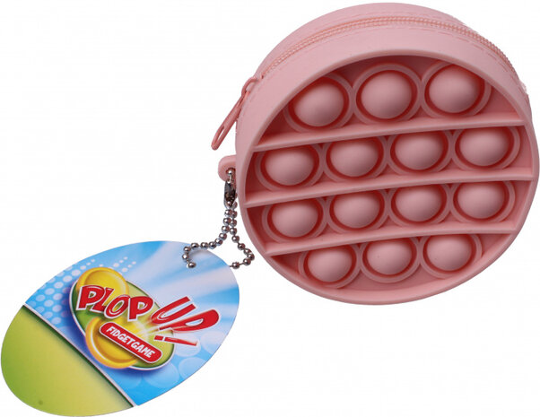 portemonnee fidget rond meisjes 8 x 3,5 cm lichtroze