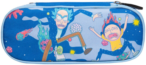 etui Rick &amp; Morty junior 23 x 10 cm polyester blauw
