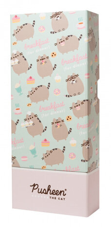 pennenbak Pusheen 22,5 x 9 cm karton roze/groen