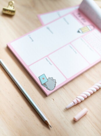 familieplanner Pusheen A5 papier roze/wit 54 vellen