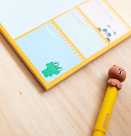 familieplanner Friends A5 papier geel 54 vellen