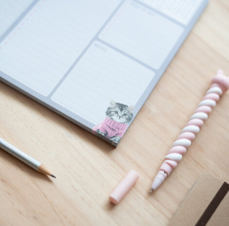 familieplanner Studio Pets A5 papier roze 54 vellen