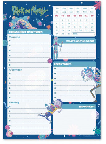 familieplanner Rick &amp; Morty A5 papier 54 vellen