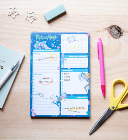 familieplanner Rick &amp; Morty A5 papier 54 vellen