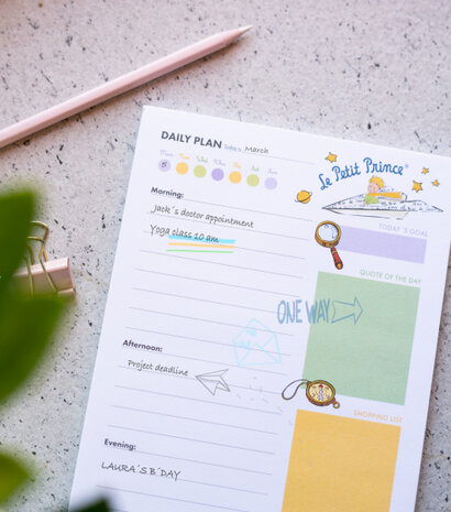 familieplanner Little Prince A5 papier wit 54 vellen
