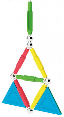 magneetspeelgoed Colorstix staal rood/geel 20-delig