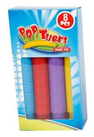fidget Pop Tubes junior 15-45 cm 8 stuks