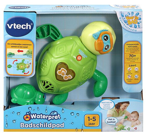 badspeelgoed schildpad junior 25 cm groen 2-delig (NL)