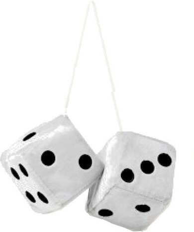 spiegelhanger dobbelstenen 9 x 9 x 9 cm wit