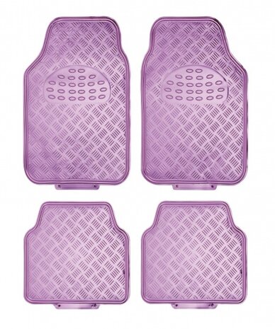 automattenset Alu-look universeel PVC roze 4-delig