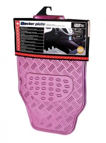 automattenset Alu-look universeel PVC roze 4-delig