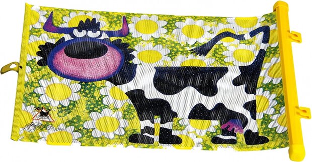 rolgordijnen Koe 49 x 36 cm geel 2 stuks