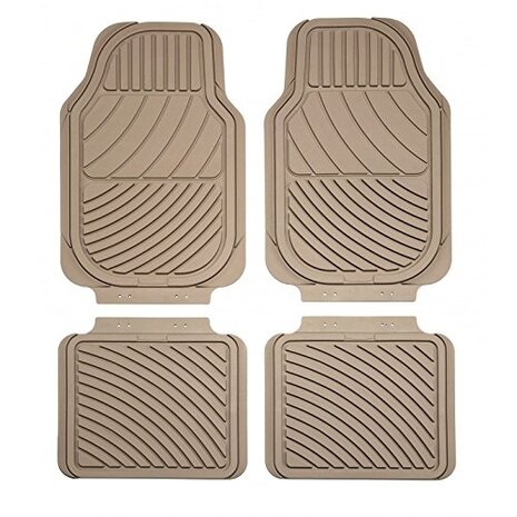 automattenset Carat universeel PVC beige 4-delig