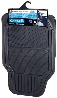 automattenset Carat universeel PVC zwart 4-delig