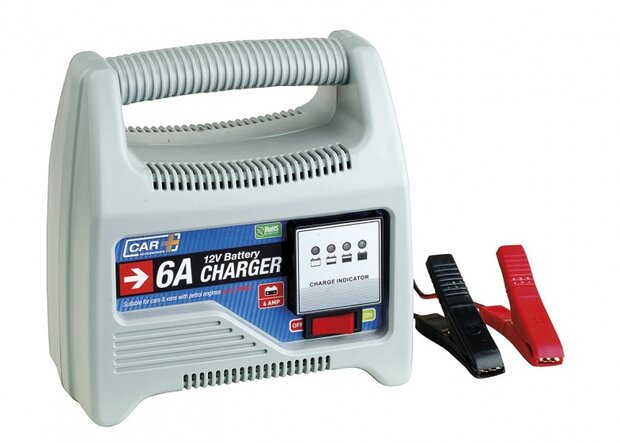 acculader 12 Volt 6 A grijs