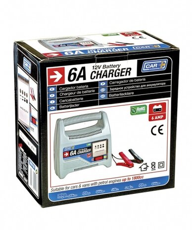 acculader 12 Volt 6 A grijs