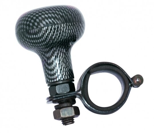 stuurknop universeel carbon-look zwart