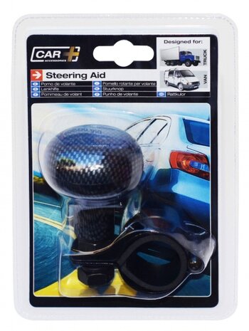 stuurknop universeel carbon-look zwart