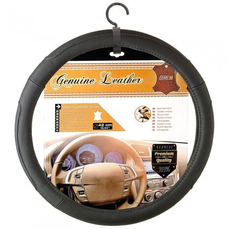 stuurhoes universeel leer zwart 42 cm