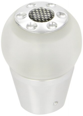 pookknop LED kunststof 6,5 cm 12 Volt transparant/blauw