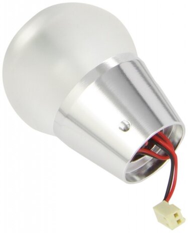 pookknop LED kunststof 6,5 cm 12 Volt transparant/blauw