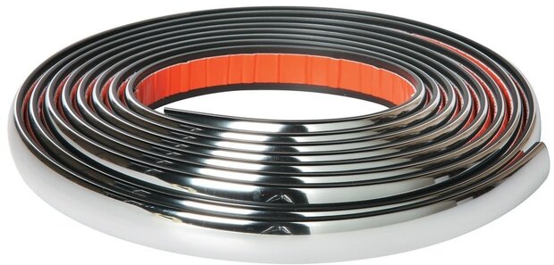 decoratiestrip PVC 5 meter x 22 mm chroom