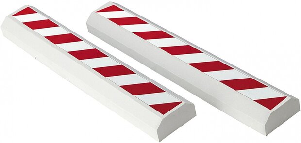 stootranden Garage 45 x 7,5 cm foam rood/wit 2 stuks