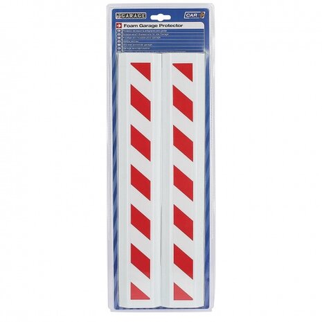 stootranden Garage 45 x 7,5 cm foam rood/wit 2 stuks