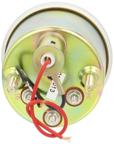 olietemperatuurmeter met sensor 52 mm 12 Volt wit