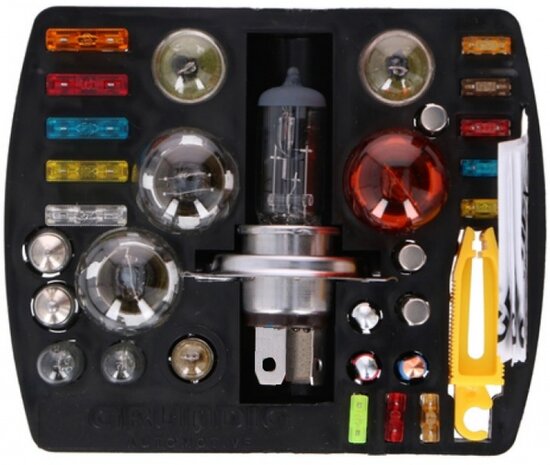 reservelampenset auto H4 12 Volt 32-delig