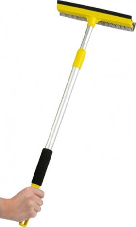 raamtrekker met telescopische steel 43 - 68 cm geel