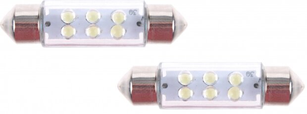 autolampen C5W led 36 mm 12 Volt wit 2 stuks