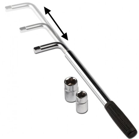 wielsleutel telescopisch 40-55 cm 17-19-21-23 mm staal