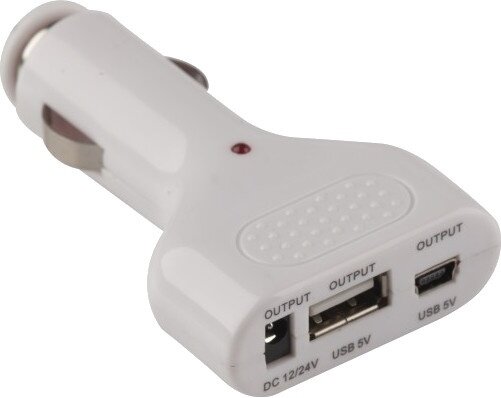 autolader USB 12/24 Volt 1 Amp&egrave;re wit