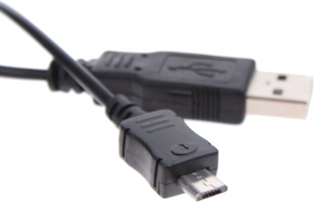 autolader micro-USB 12/24 Volt 1 Amp&egrave;re zwart
